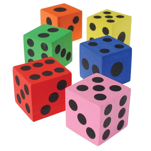 Foam Dice<br>1 1/2"-1 dozen